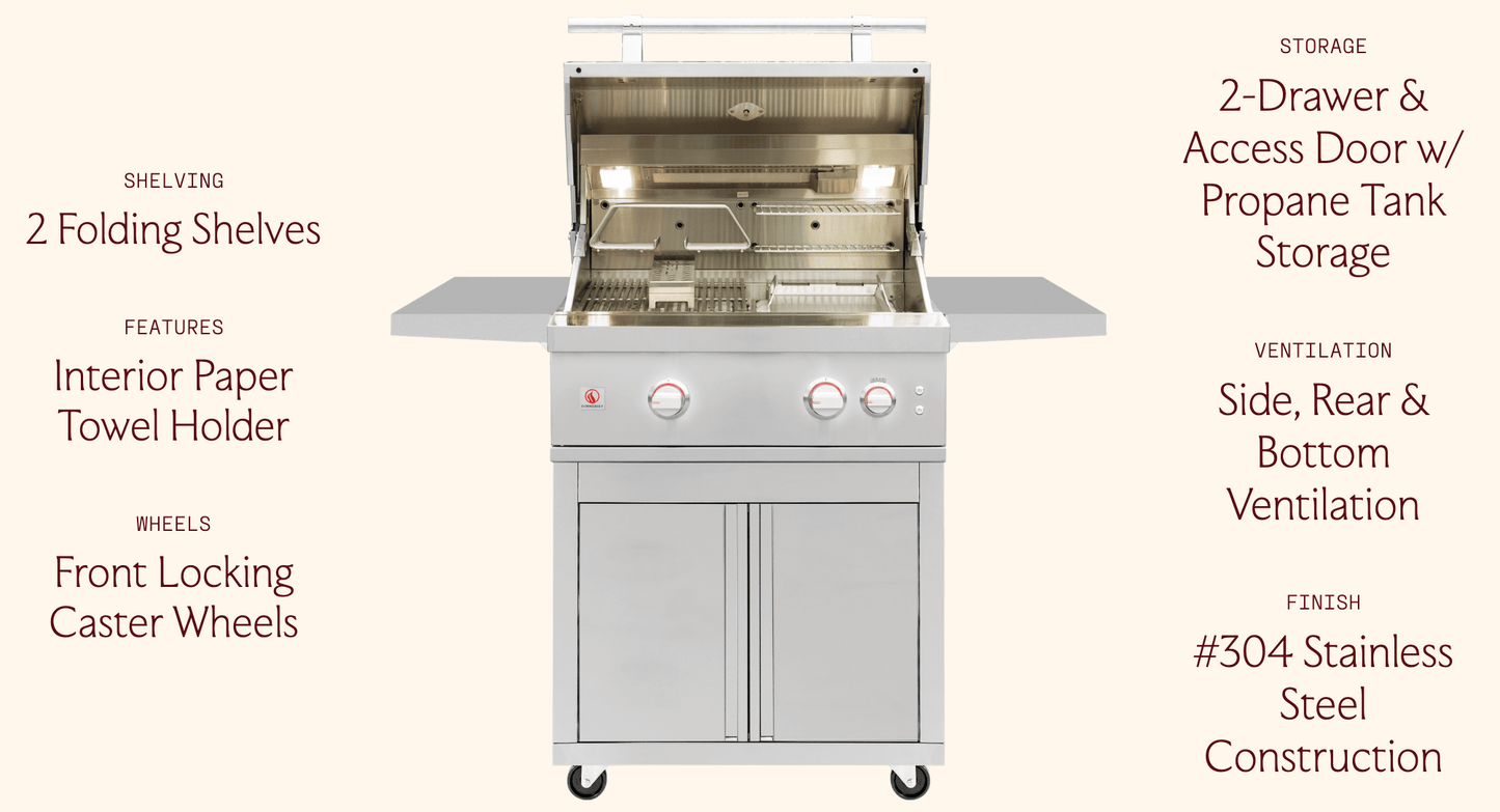 SUMMERSET™ Deluxe Cart for 30" Quest Grill