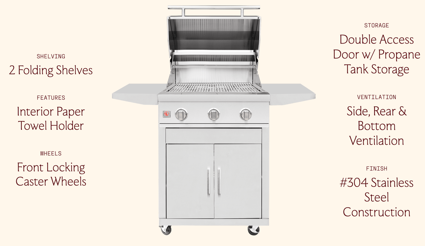 SUMMERSET™ Cart for 25″ Sizzler Grill