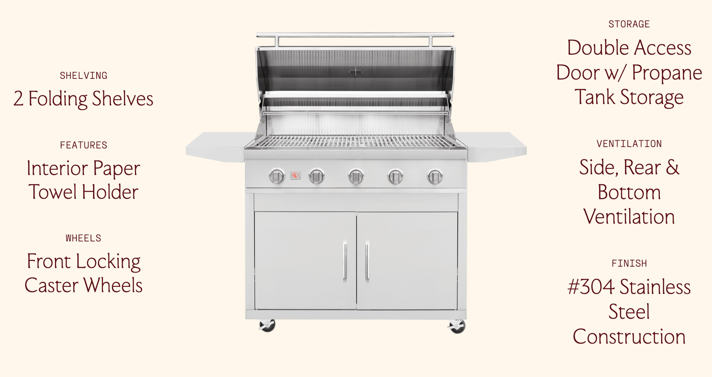 SUMMERSET™ Cart for 40″ Sizzler/Sizzler Pro Grill