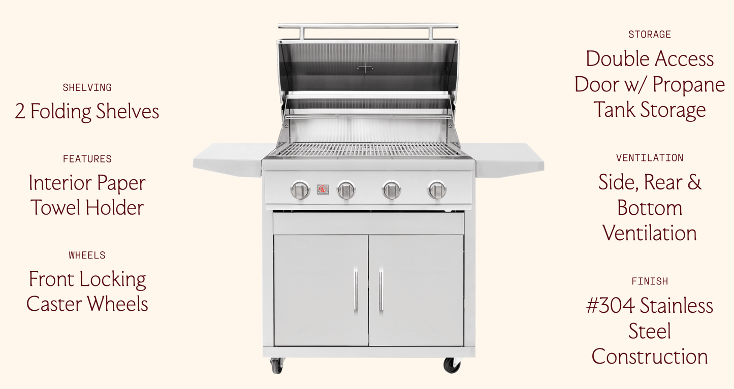 SUMMERSET™ Cart for 32″ Sizzler/Sizzler Pro Grill