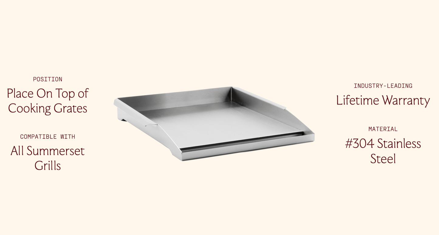 SUMMERSET™ 14″ x 17.5″ Stainless Steel Griddle Plate