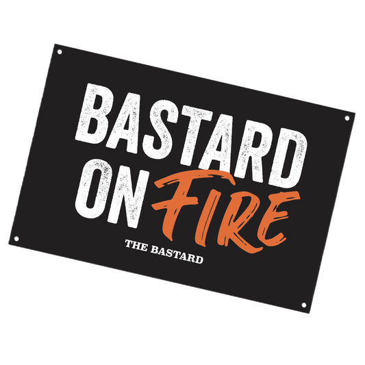The Bastard Man Cave Plate "Bastard on Fire"