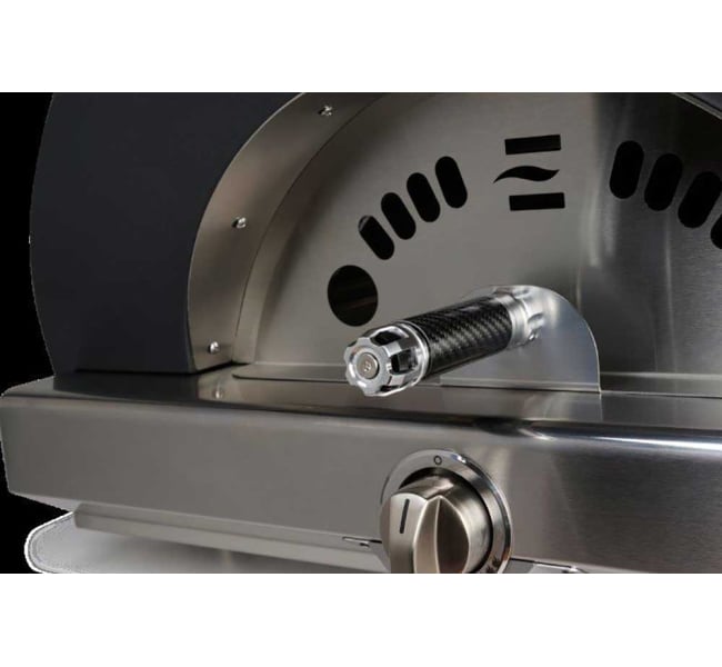 Coyote Hybrid Pizza Oven front hardware detail