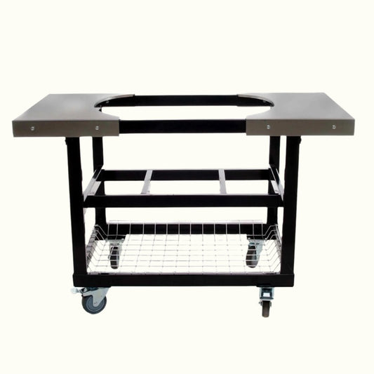 Primo® Steel Cart with Stainless Steel Side Tables for Oval Junior 200 (PG00320) — Main Image with transparent background