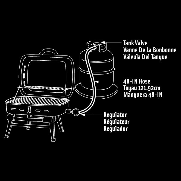 Broil King® Braided Stainless Steel 4-Ft Adapter Hose