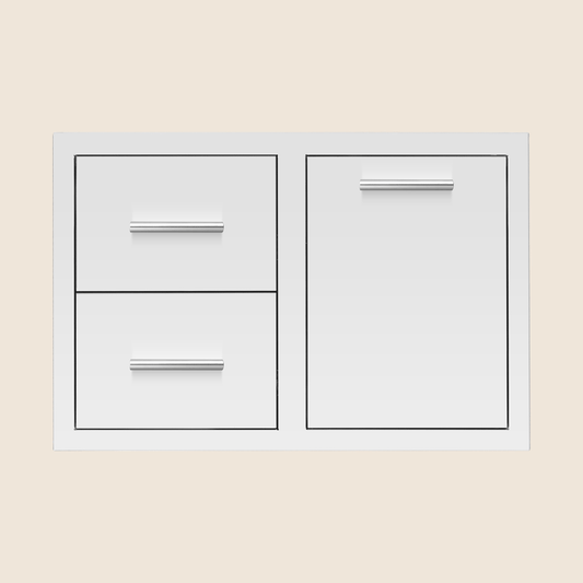 SUMMERSET™ 33" 2-Drawer & Vented Trash or Liquid Propane Tank Pull-Out Drawer Combo