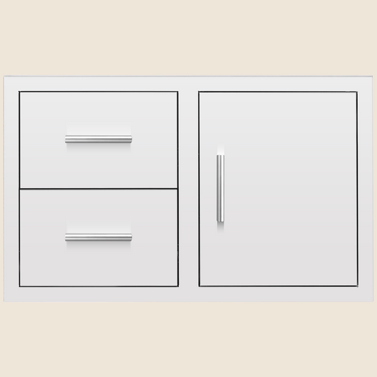 SUMMERSET™ 36″ 2-Drawer and Access Door Combo with Hidden Hinge