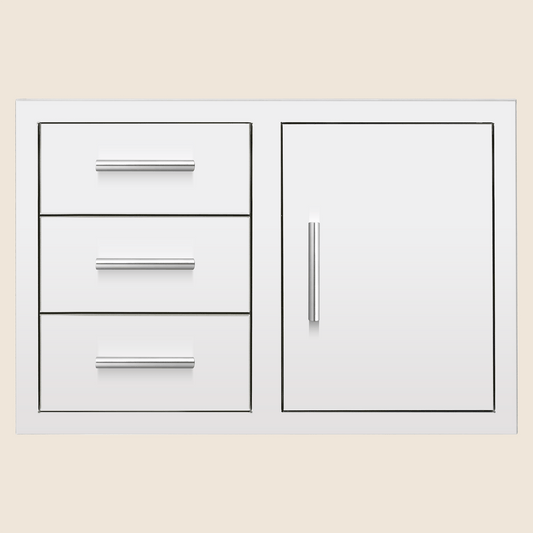 SUMMERSET™ 33″ 3-Drawer and Access Door Combo with Hidden Hinge