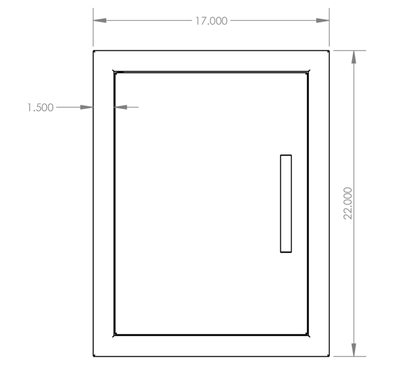 SUMMERSET™ 18" x 22" Vertical Access Door with Hidden Hinge [Reversible]