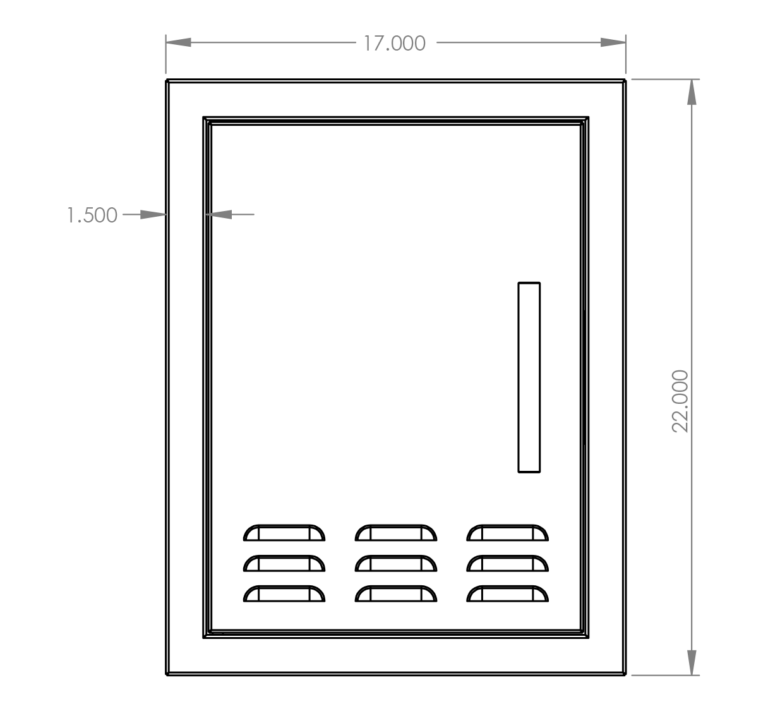SUMMERSET™ 18″ x 22″ Vented Vertical Access Door [Left or Right Side Opening]