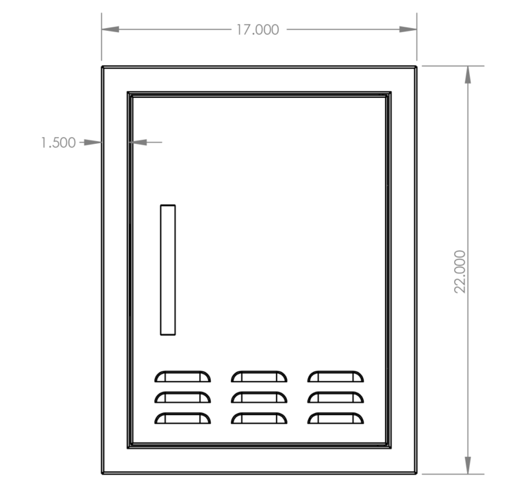 SUMMERSET™ 18″ x 22″ Vented Vertical Access Door [Left or Right Side Opening]