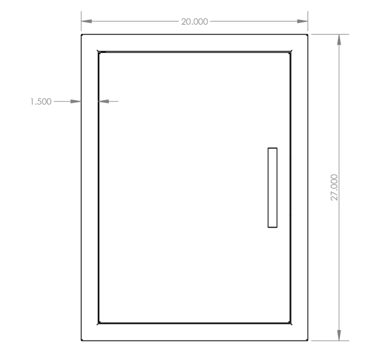 SUMMERSET™ 20" x 27" Vertical Access Door with Hidden Hinge [Reversible]
