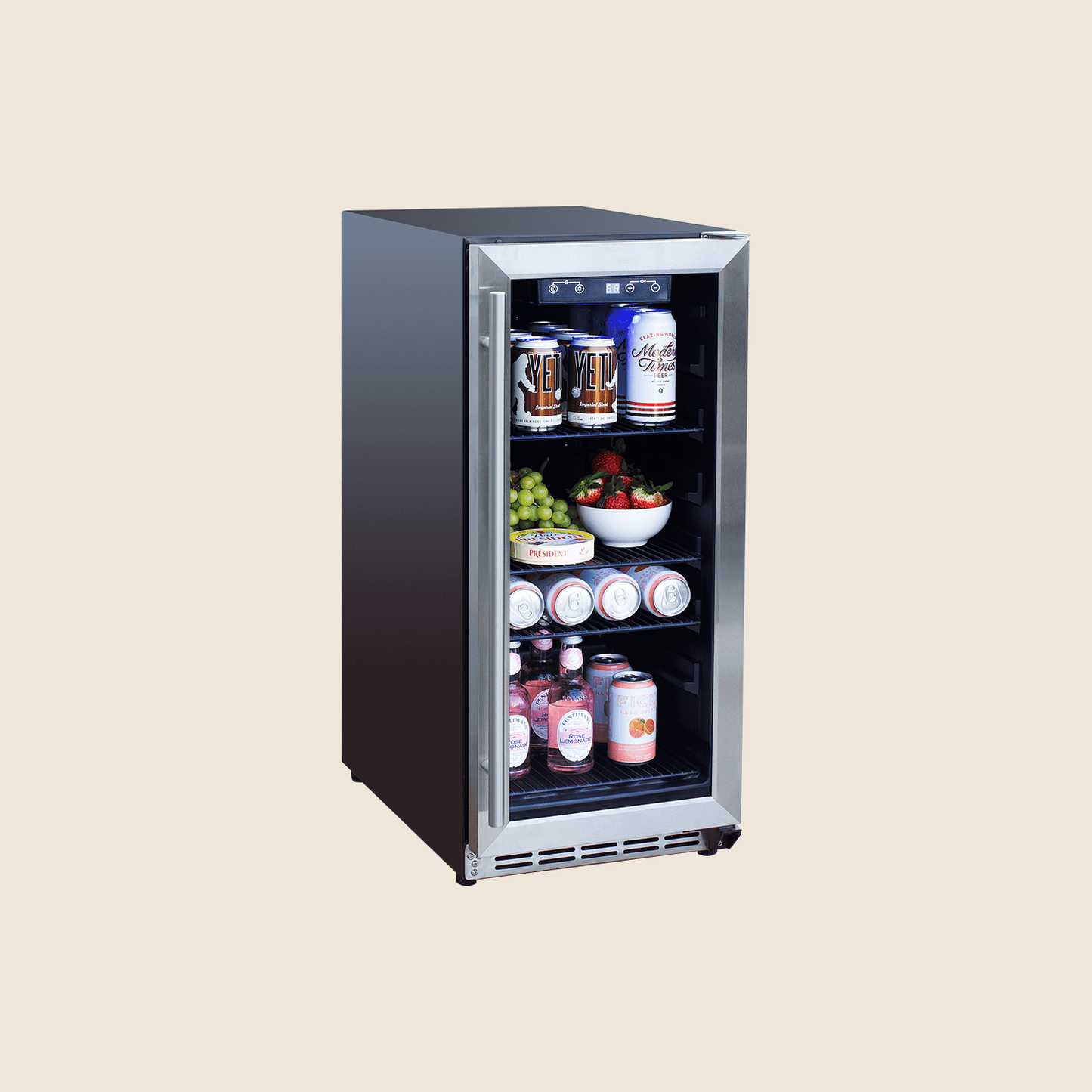 SUMMERSET™ 15″ 3.2 Cu. Ft. Outdoor Refrigerator with Glass Door