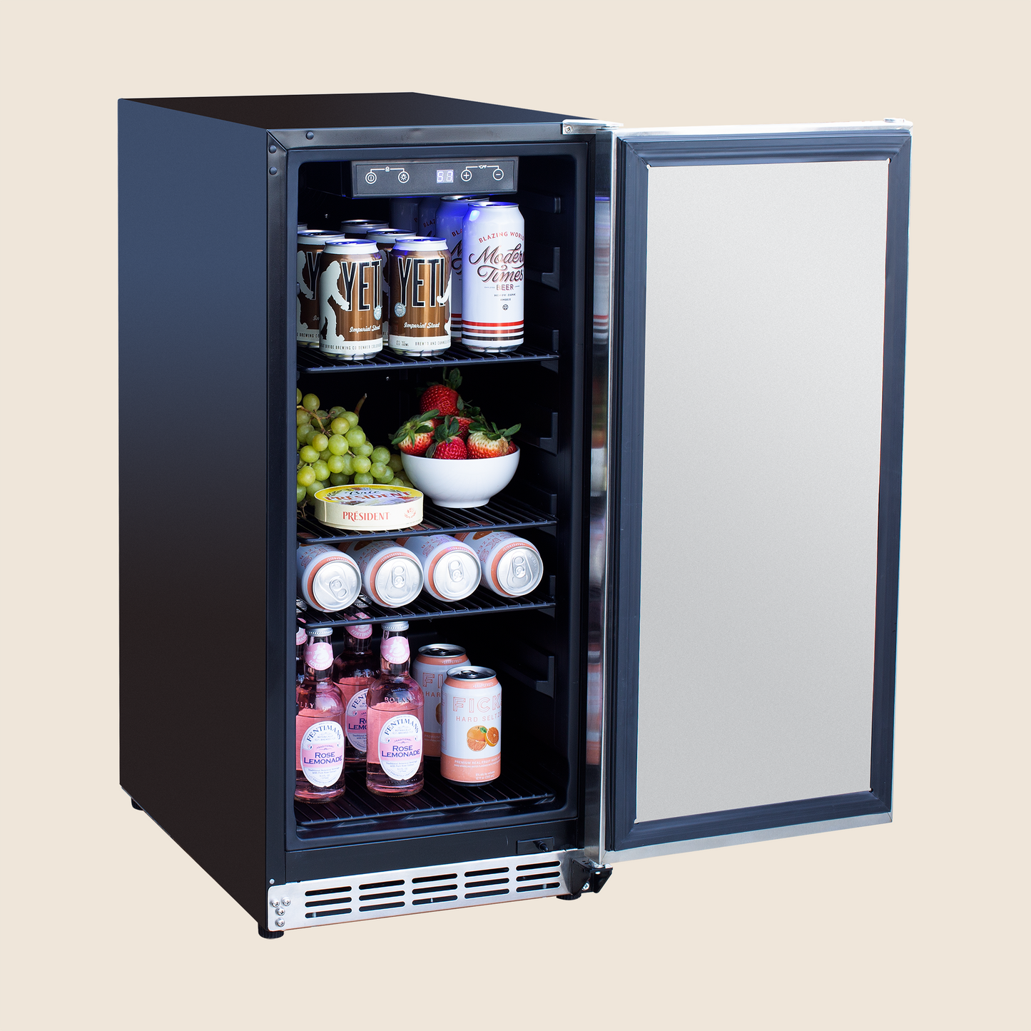 SUMMERSET™ 15″ 3.2 Cu. Ft. Outdoor Refrigerator with Stainless Steel Door & Handle