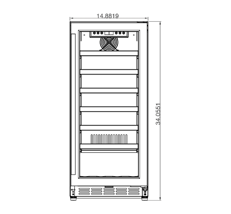 SUMMERSET™ 15″ 3.2 Cu. Ft. Outdoor Single-Zone Wine Cooler