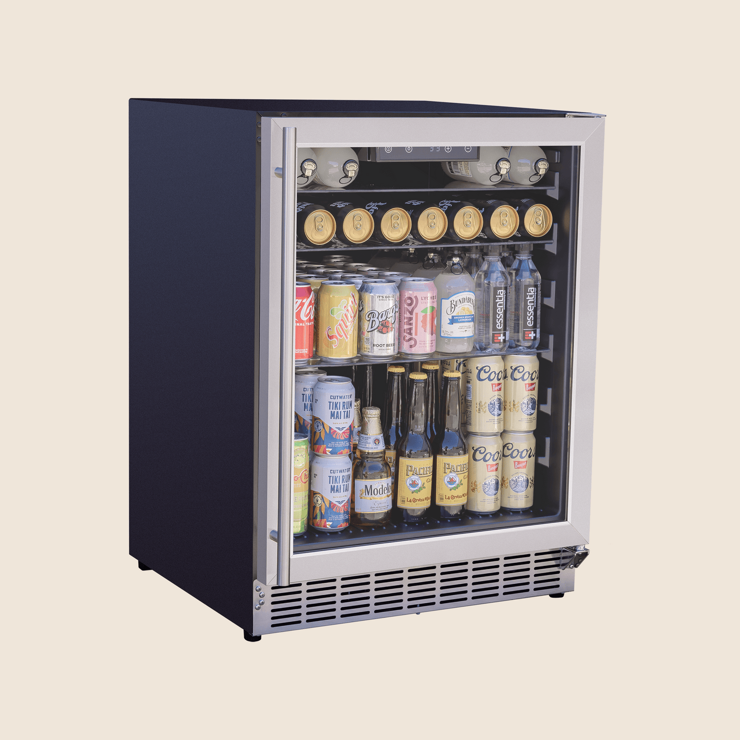 SUMMERSET™ 24″ 5 Cu. Ft. Outdoor Refrigerator with Glass Door and Shelves
