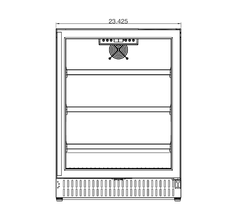 SUMMERSET™ 24″ 5 Cu. Ft. Outdoor Refrigerator with Glass Door and Shelves