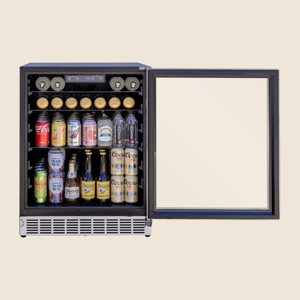 SUMMERSET™ 24″ 5 Cu. Ft. Outdoor Refrigerator with Glass Door and Shelves