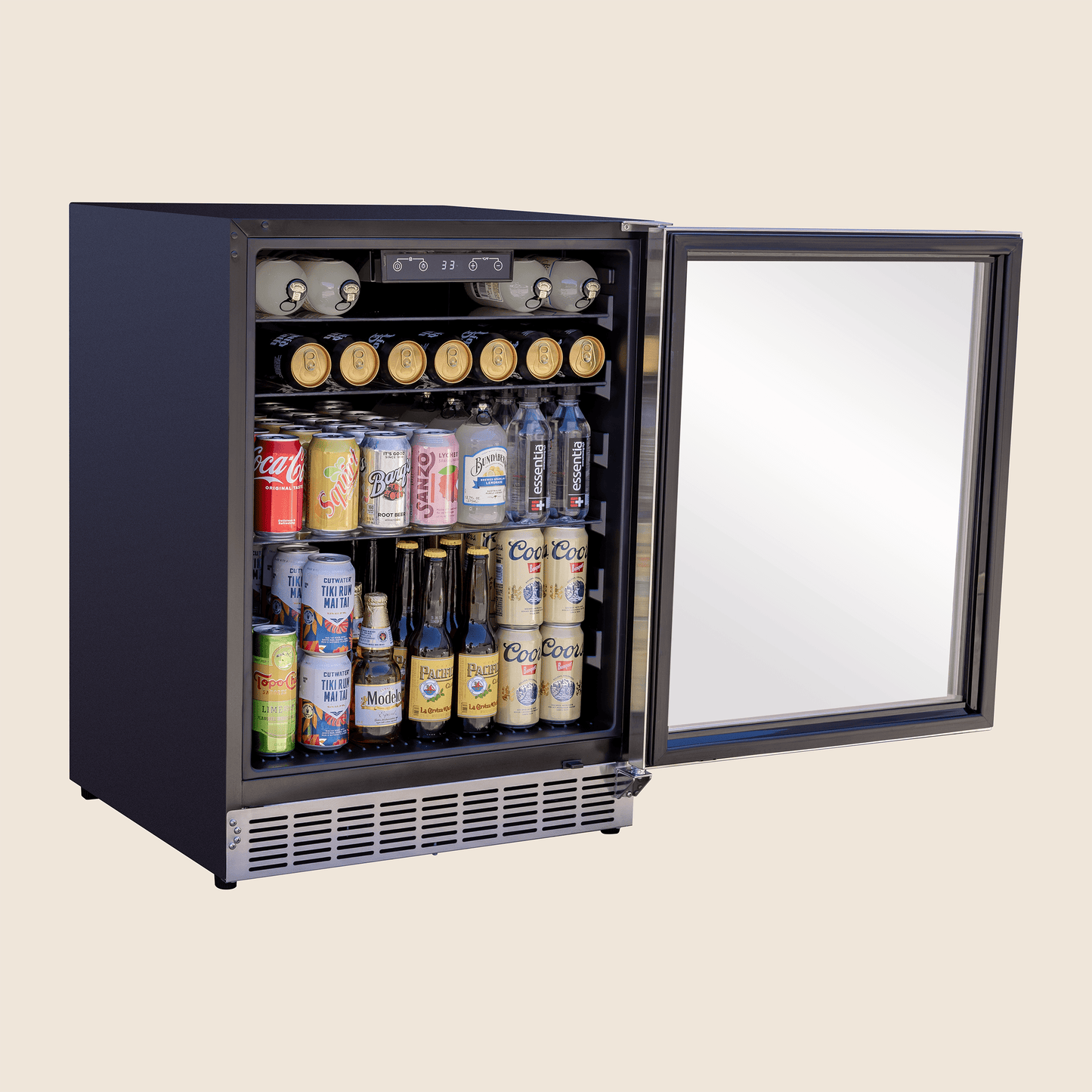 SUMMERSET™ 24″ 5 Cu. Ft. Outdoor Refrigerator with Glass Door and Shelves