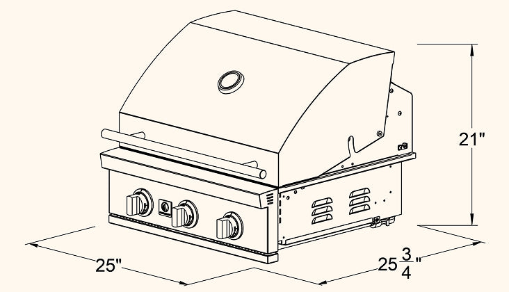 SUMMERSET™ Sizzler 25" Built-In Grill [2 Fuel Types]