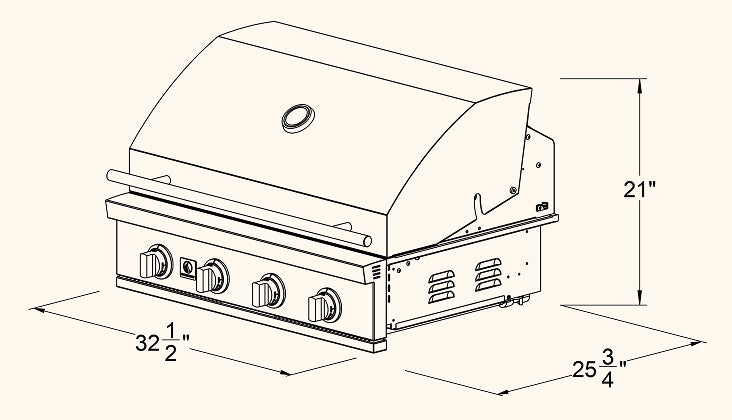 SUMMERSET™ Sizzler 32" Built-In Grill [2 Fuel Types]