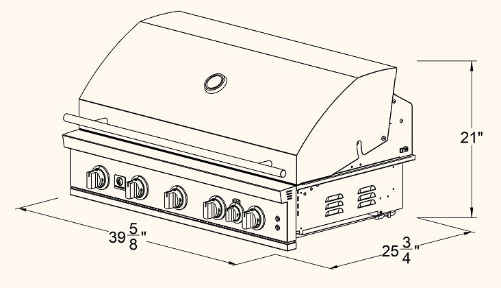 SUMMERSET™ Sizzler 40" Built-In Grill [2 Fuel Types]