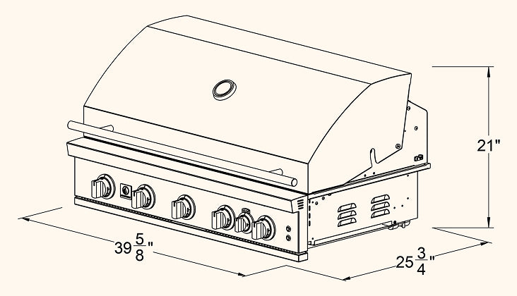 SUMMERSET™ Sizzler Pro 40" Built-In Grill [2 Fuel Types]