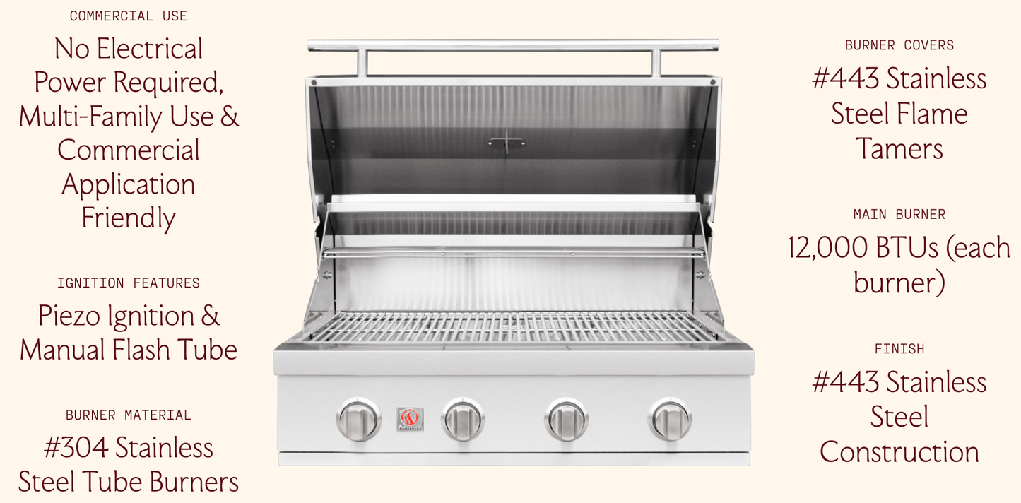 SUMMERSET™ Sizzler 32" Built-In Grill [2 Fuel Types]