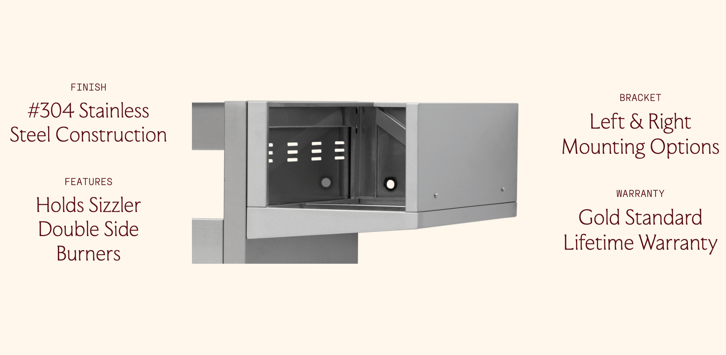 SUMMERSET™ Side Burner Bracket for Sizzler/Sizzler Pro Cart