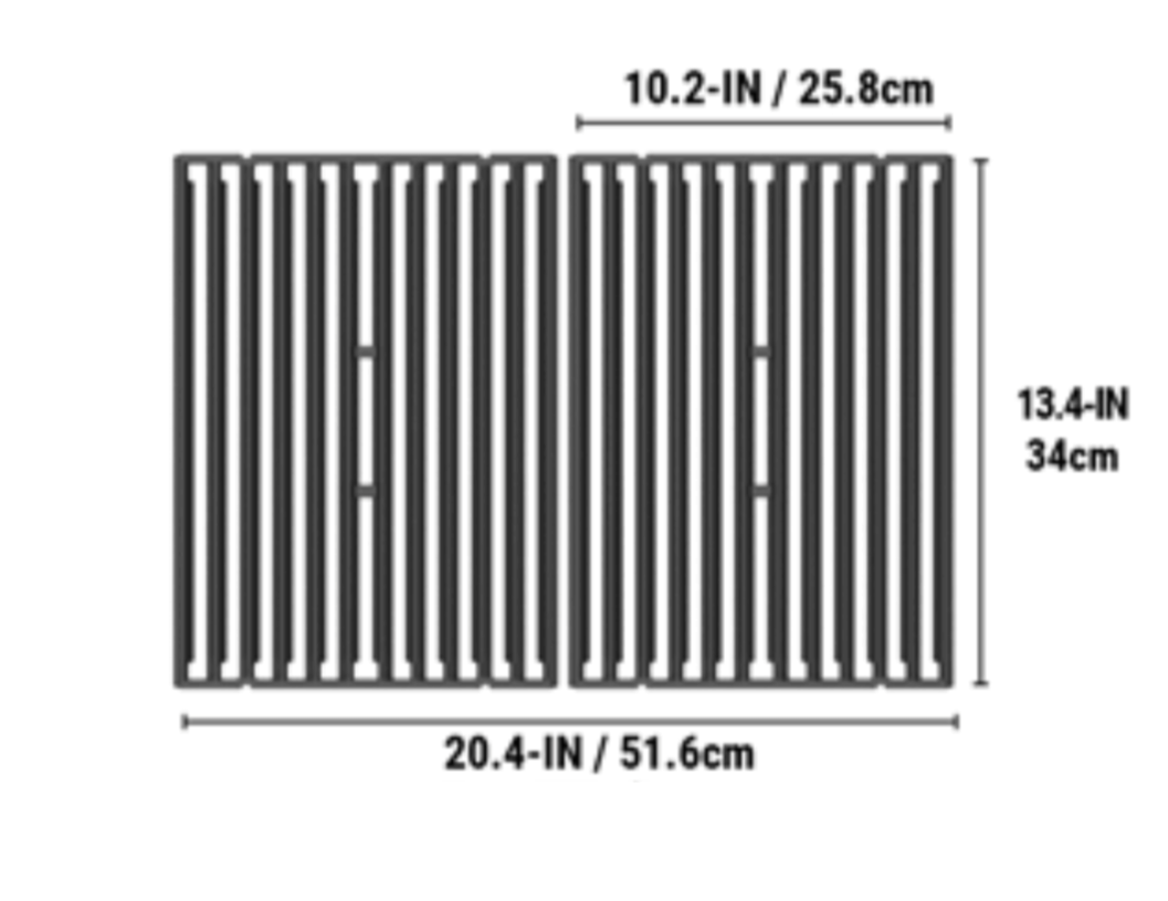 Broil King® Porta-Chef™ 320/Gem™ 320/340 Cast Iron Cooking Grid [2 pcs]
