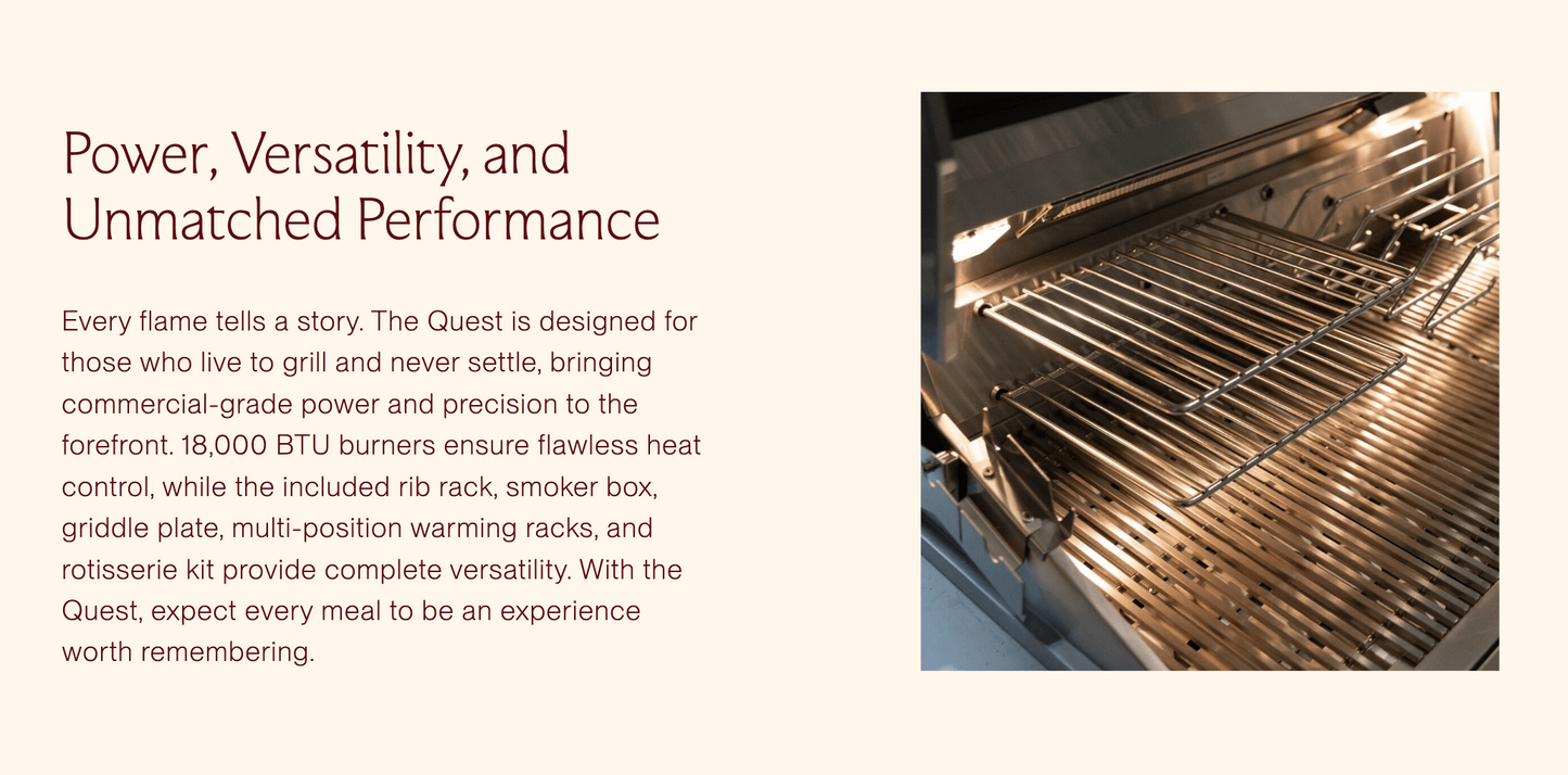 SUMMERSET™ Quest 36" Built-In Grill [2 Fuel Types]
