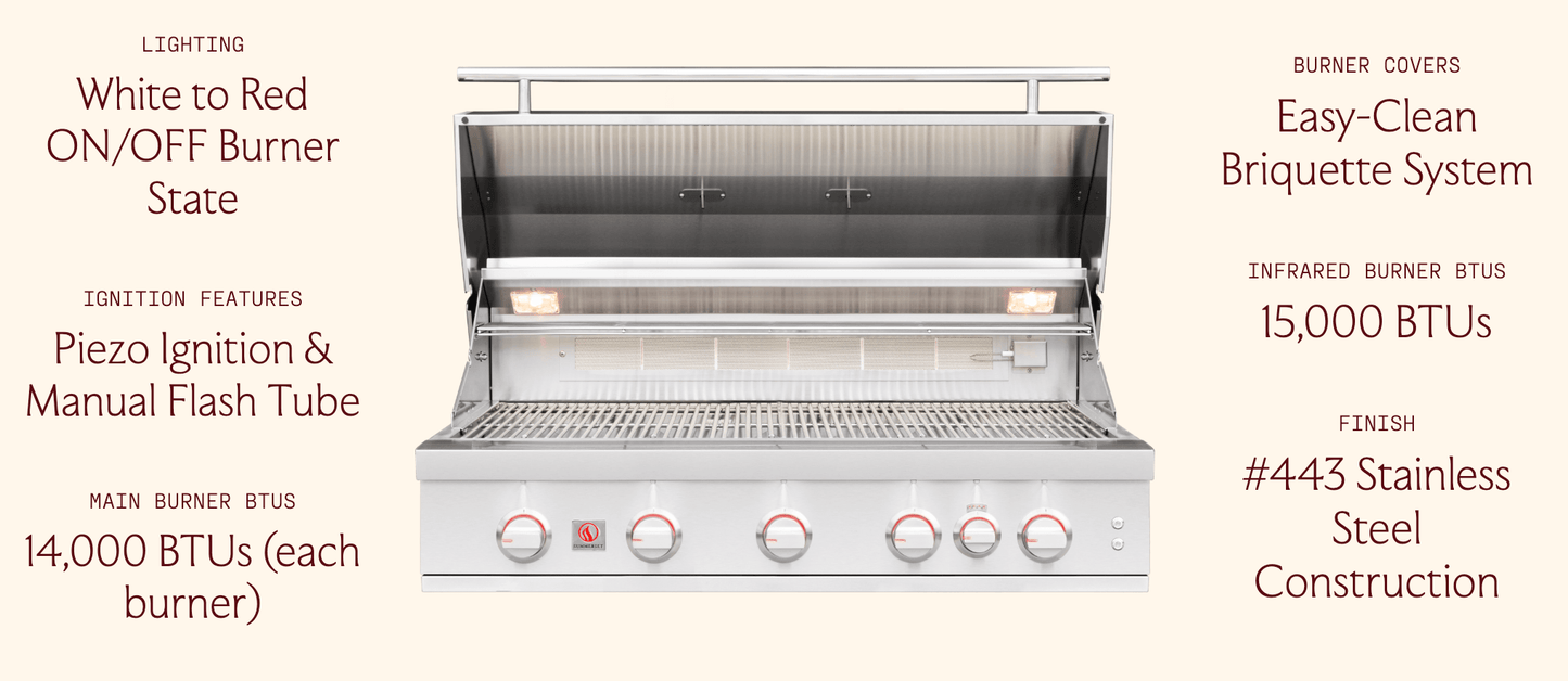 SUMMERSET™ Sizzler Pro 40" Built-In Grill [2 Fuel Types]