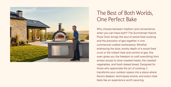 SUMMERSET™ Outdoor Countertop/Built-In Hybrid Pizza Oven [NG or LP]