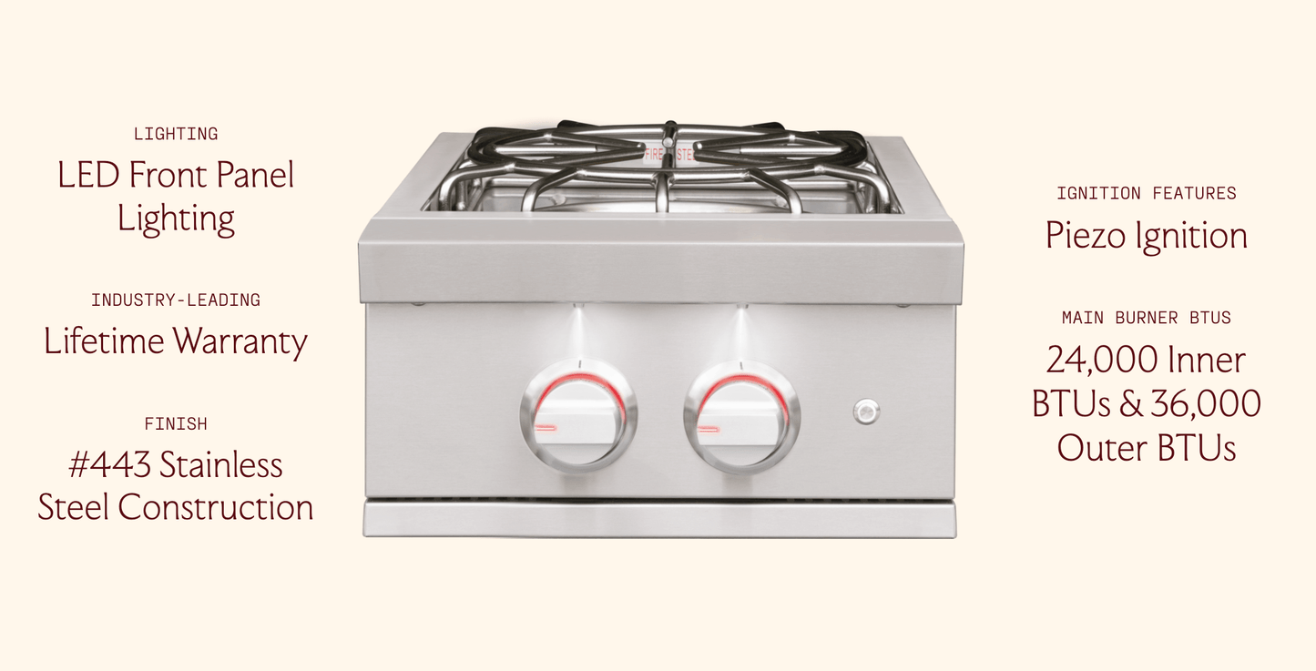 SUMMERSET™ Pro 15" Built-In Power Burner [2 Fuel Types]