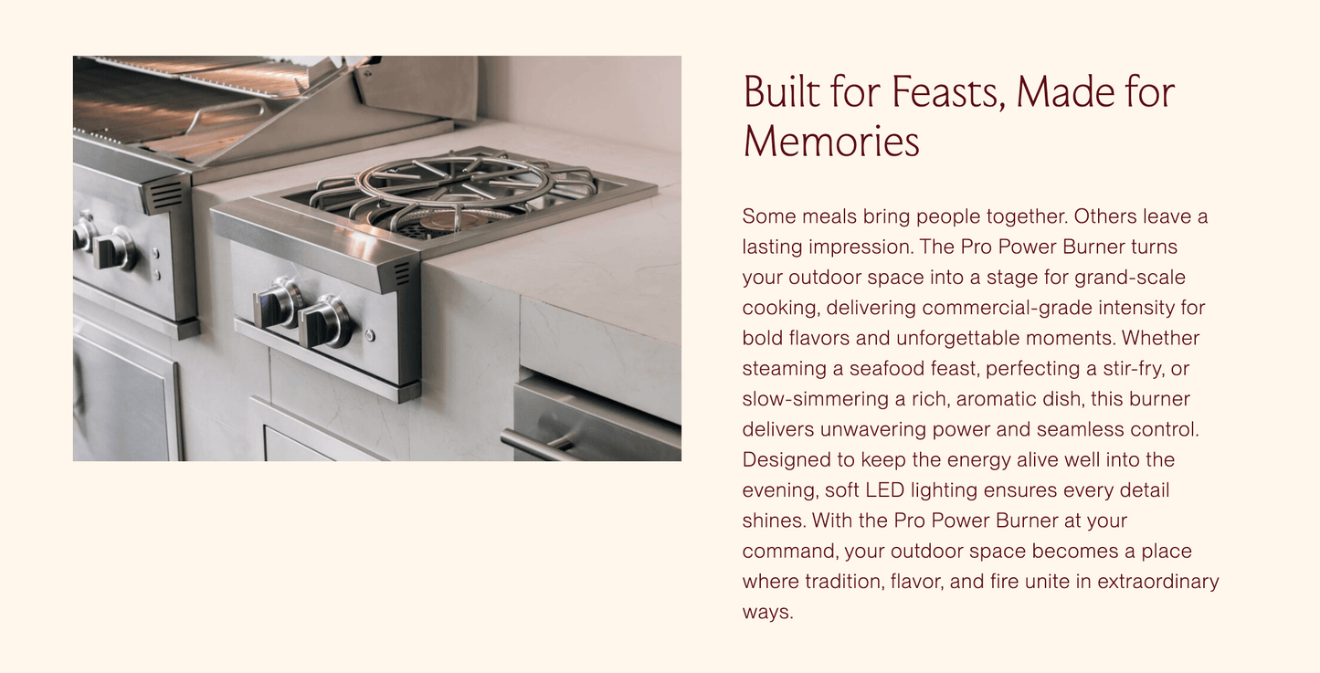 SUMMERSET™ Pro 15" Built-In Power Burner [2 Fuel Types]