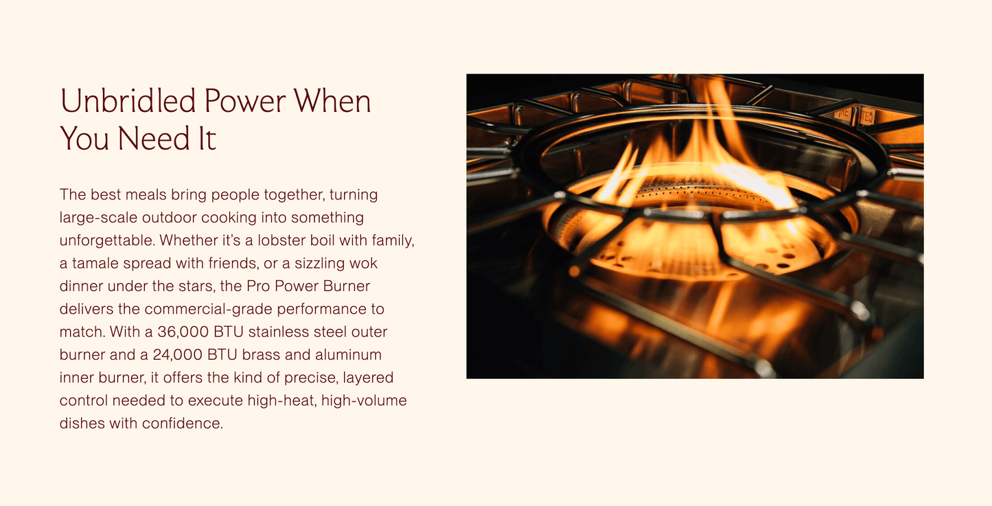 SUMMERSET™ Pro 15" Built-In Power Burner [2 Fuel Types]
