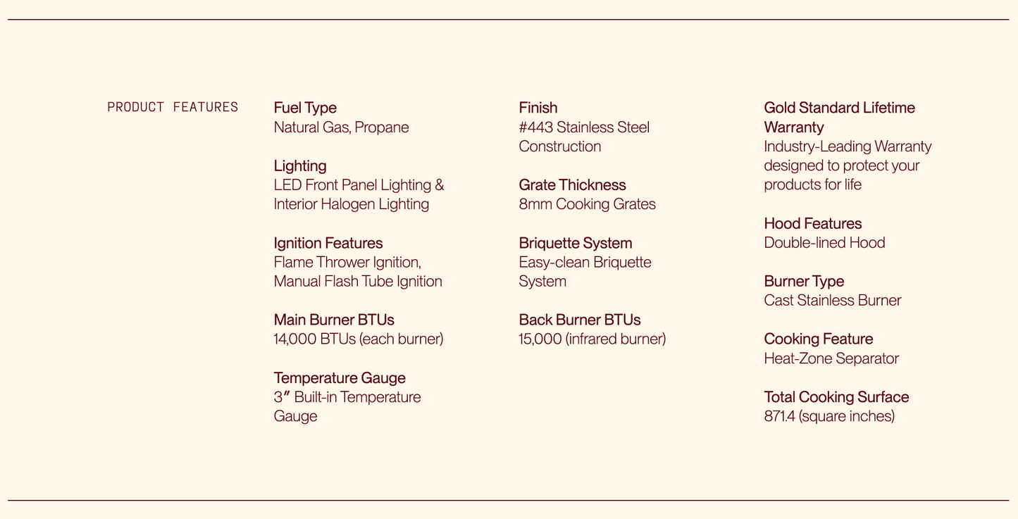 SUMMERSET™ Pro 15" Built-In Power Burner [2 Fuel Types]