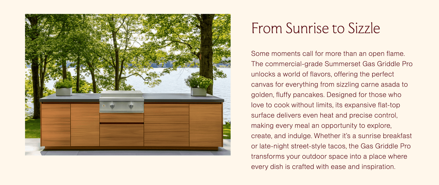 SUMMERSET™ 30" Built-In Griddle Pro [2 Fuel Types]