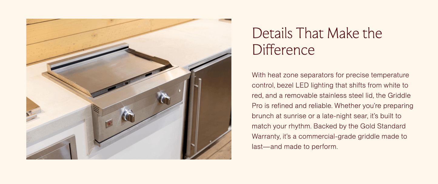 SUMMERSET™ 30" Built-In Griddle Pro [2 Fuel Types]