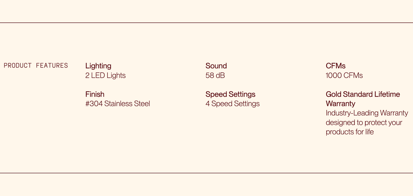 SUMMERSET™ 36″ Outdoor Vent Hood