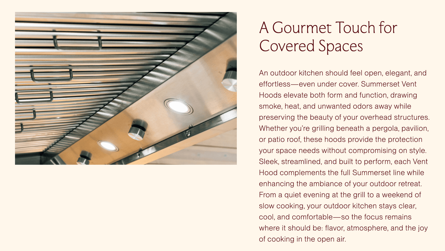 SUMMERSET™ 48″ Outdoor Vent Hood