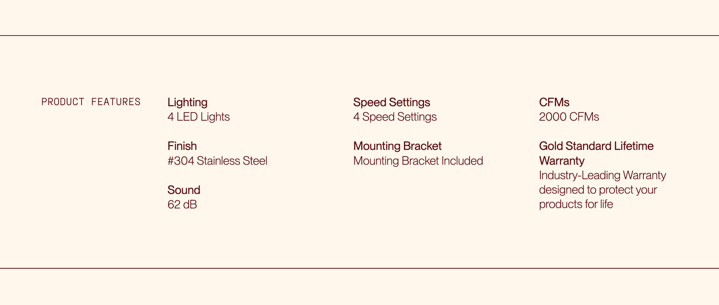 SUMMERSET™ 48″ Outdoor Vent Hood