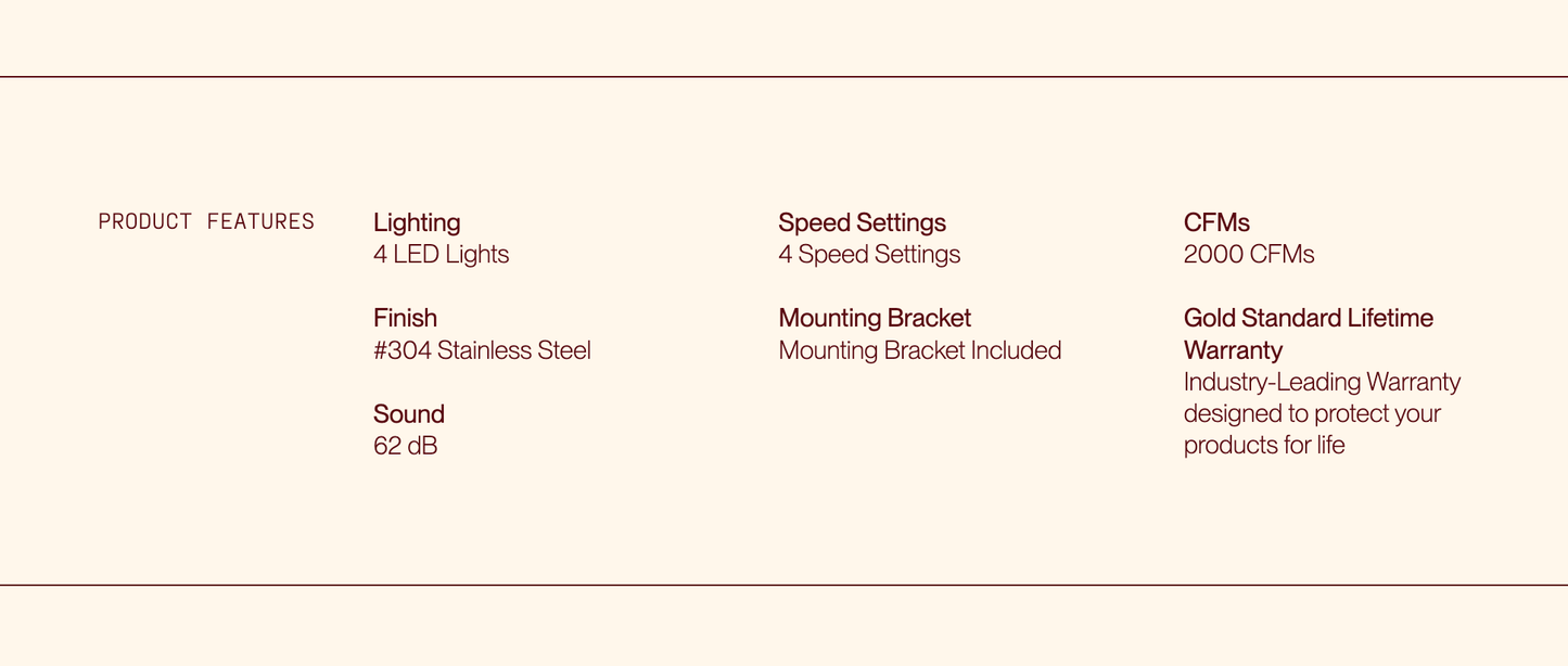 SUMMERSET™ 60″ Outdoor Vent Hood