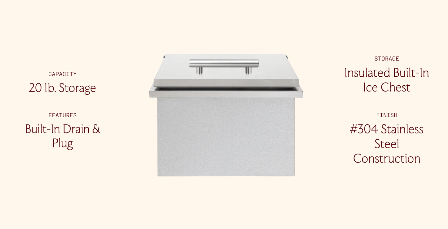 SUMMERSET™ 17" x 24″ Stainless Steel Ice Chest
