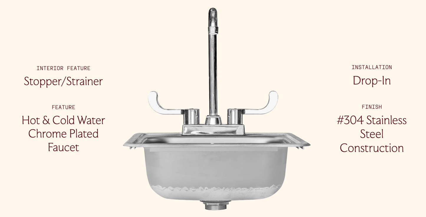 SUMMERSET™ 15″ x 15″ Drop-In Sink