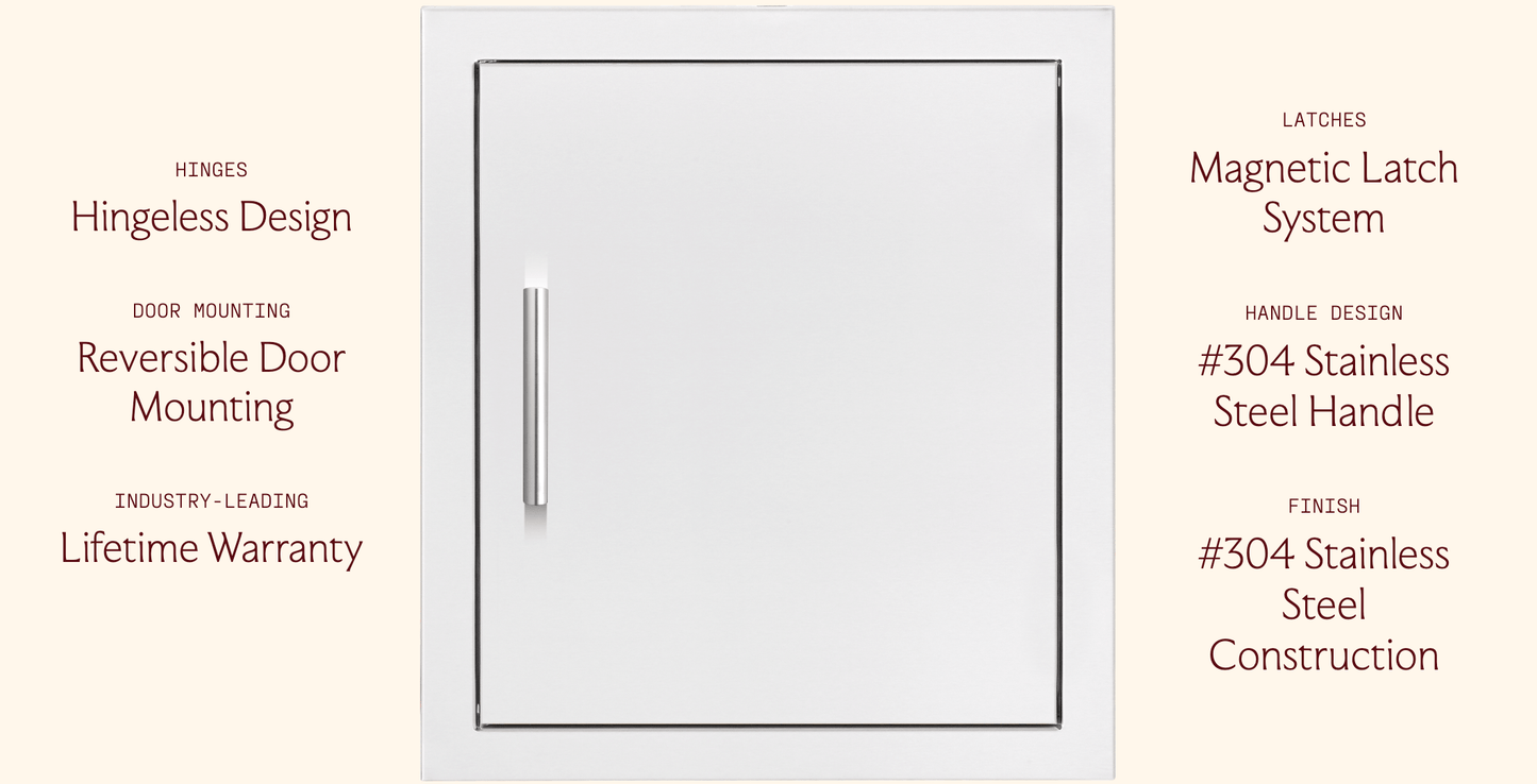 SUMMERSET™ 16" x 18" Vertical Access Door with Hidden Hinge [Reversible]