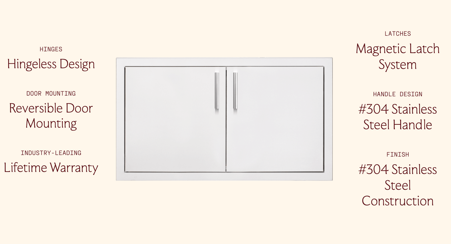 SUMMERSET™ 30" Double Access Door with Hidden Hinge