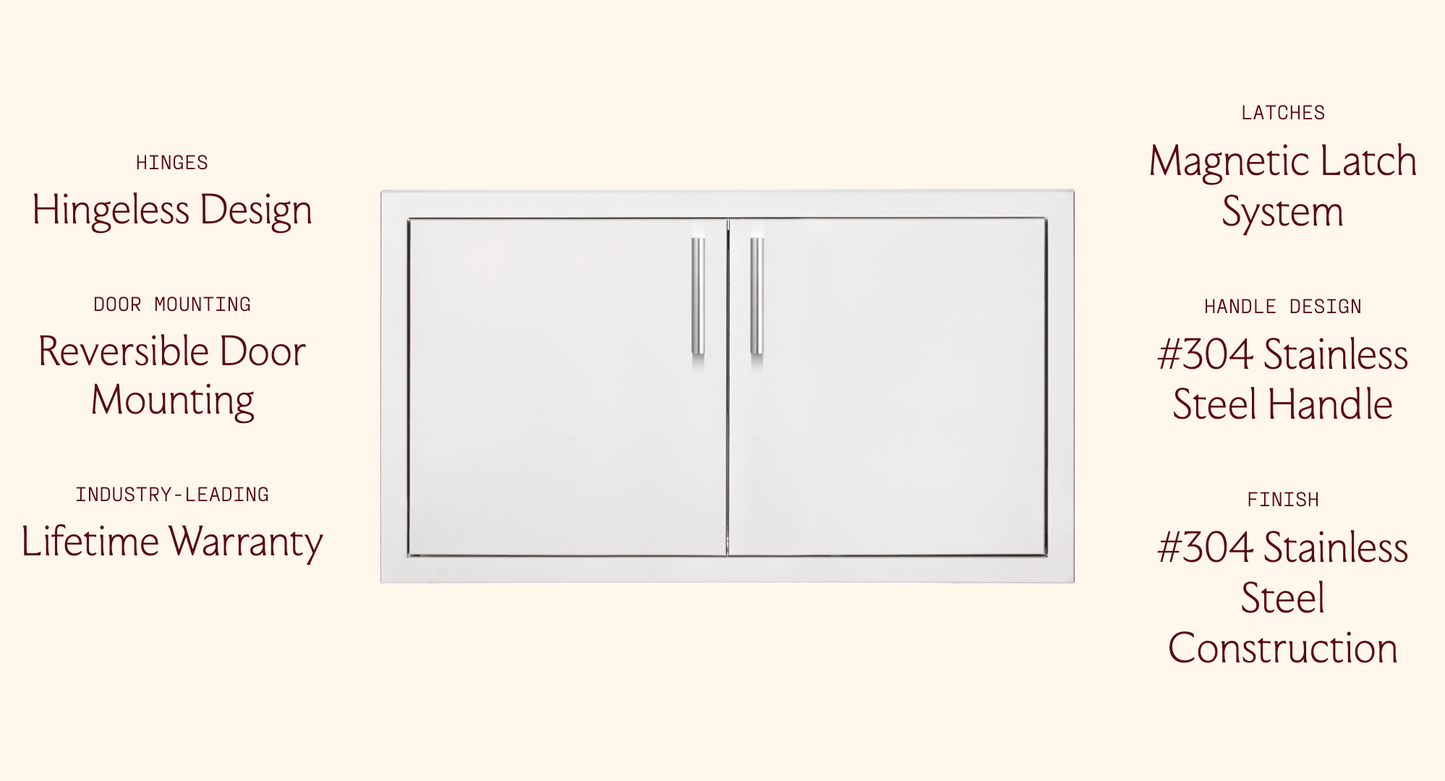 SUMMERSET™ 33" Double Access Door with Hidden Hinge