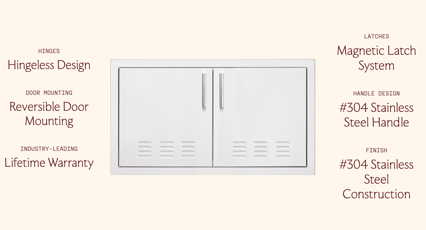 SUMMERSET™ 33" Vented Double Access Door with Hidden Hinge