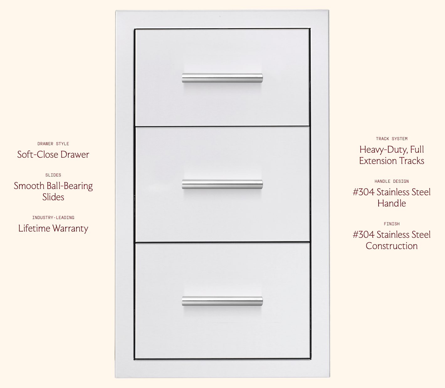 SUMMERSET™ 17″ Triple Drawer